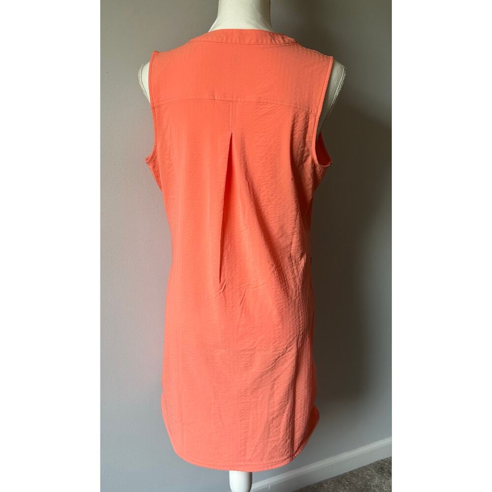 Title Nine Orange Athletic Dress Cinched Hem Swim Coverup V-Neck Size M - Picture 10 of 10